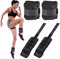 BAKAJI Lot de 2 poids pour chevilles et poignets de 1 kg d'entraînement de gymnastique aérobic Fitness renforcement musculaire en tissu néoprène avec boucle réglable et fermeture déchirure, poids