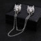 HCMA Nouvelle chaîne Punk Broches de Loup Broches pour Costume pour Hommes Broche Collier décoré tête de Loup Chemise Accessoires marée Corsage Broche Broches