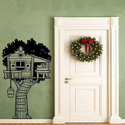 Zdklfm69 Wandtattoos Wandaufkleber Baumhaus Wohnkultur für Wohnkultur Wohnzimmer Schlafzimmer Dekoration Aufkleber wasserdichte Tapete 58x95cm