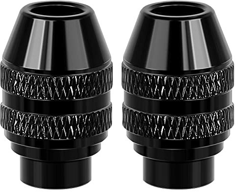 Bohrfutter fuer Dremel 2 Stück Schnellspannbohrfutter Zubehör Drei Backen Bohrfutter Ersatz Kompatibel mit Dremel 4486 Rotationswerkzeug, 0.4-3.2mm