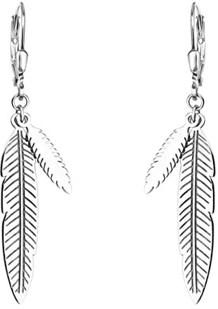 SOFIA MILANI - Damen Ohrringe 925 Silber - Blatt Ohrhänger - E1158