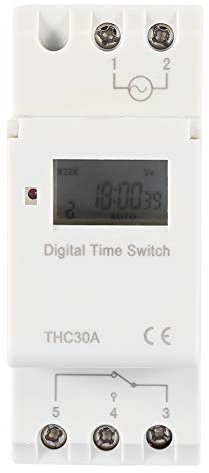 12V Schaltuhr Auto, Zeitschaltuhr 12V Dc Solar Schaltuhr, Zeitschaltuhr für Digitale Zeitschaltuhr THC 30A Programmierbare elektronische Zeitschaltuhr(12V)