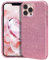 MATEPROX Custodia Glitter per iPhone 14 Pro Cover Sparkle Lucida Cristallo Bling Carino Sottile Custodia Protettiva Cover per iPhone 14 Pro 6,1'' 2022-Rosa