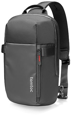 tomtoc Herren Umhängetasche Sling Bag Passt 2025 13-Zoll MacBook Air M4 A3240, 14-Zoll MacBook Pro M4/M3/M2/M1 A3112 A3401 A3185, Wasserabweisend Crossbody Bag Brusttasche Schultertasche Tagesrucksack