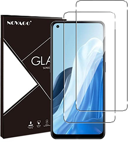 NOVAGO Compatible avec OPPO Reno 8 Lite 5G -Pack de 2 Films Protection écran en Verre trempé Solide 9H (Transparent), ne Couvre Pas la totalité de l'écran