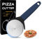 Juspota Rotella Tagliapizza, Taglia Pizza, φ9,5cm Pizza Cutter Professionale Acciaio Inox Lame Ruota, Lavabile in Lavastoviglie, Ergonomico, Antiscivolo Silicone Manico | Blu