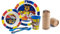 Paw Patrol Cartoon Character Dinner Tableware Set 5pcs Plate, Bowl, Cup & Cutlery, BPA Free re-usable Plastic Microwave Safe Includes Half Size 12pcs Pencil Set (Paw Patrol)