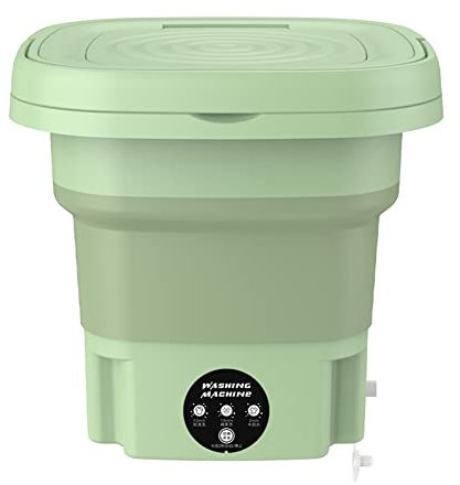 Pyatofly Lavadora PortáTil Plegable con Secador Giratorio Mini Ropa Interior AutomáTica CalcetíN Dormitorio Lavadora 8L Enchufe de la UE-B