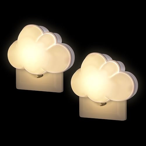 Wetry Veilleuse Enfant Bébé sur Prise LED Lampe de Nuit Nuage Automatique pour Chambre de Nouveau né, Escaliers, Couloir, Cuisine