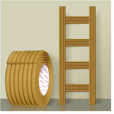 XPLKQXE Eckkanten-Stoßschutz Für Möbel, Kamin, Vorgeklebter Kantenschutz, Schützendes Schaumstoffkissen, Kantenschutzleiste Für Treppenschrank (Farbe : Woody, Größe : 1pcs)