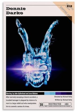 Donnie Darko Vintage-Film-Poster, ästhetisches Poster, dekorative Leinwand, Wandkunst, moderne Familienschlafzimmer-Dekoration, 30 x 45 cm