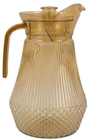 Luxshiny Pitcher Für Kalte Und Heiße Getränke Transparenter Wasser Und Saftkrug Mit Ergonomischem Griff Für Fridge Und Ktv Bruchsicher Und Temperaturbeständig