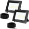 Jiubiaz LED Strahler Außen 30W, 3000K/4000K/6500K Dimmbar, Superhell Fluter Flutlichtstrahler, IP66 Wasserdicht Scheinwerfer Aussenstrahler für Hof, Garten, Garage (2 Stück)