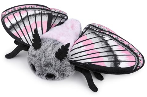 Tiny Heart Kinder-Plüschtier mit Seidenspinner, schwarzer Seidenspinner, Flight Life-Serie, weiches Plüschkissen,20cm/7.8”