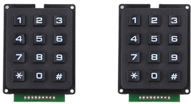 RDAHSUEHH 2 x 4 x 3 Matrix Array 12 Switch Keypad Tastaturmodul MCU Membrantaste elektrische Tastatur DIY-Kit