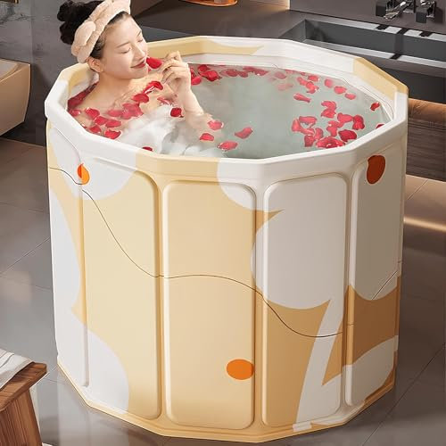 ZCSOUDP Baignoire Pliable pour Adultes, Baignoire Portable pour Adultes, Baignoire autoportante, Baignoire Pliable en Plastique, pour Cabine de Douche de Salle de Bain, Facile à Ranger