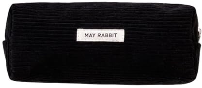 Mäppchen Aesthetic,Federmäppchen Erwachsene,Federtasche Jungen,Mäpchen,Federmappe Cord-Stoff,Mäppchen Mädchen,Federtasche,Schlamppermäppchen,Must Haves Teenager Pencil Case,Schüttelpenal (Schwarz)