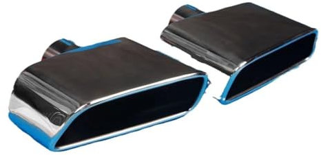 SQWDWEGF Auspuffblenden 1 Paar Große Größe 160 MM/210 MM Auspuffblende Silber/Titan Schwarz Edelstahl Vierkantrohr Auto Auspuffendrohr Auspuff Endrohr(210MM Black)