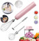 4-in-1 Handmixer, Elektrischer Schneebesen, Kleiner Kabelloser Stabmixer, Wiederaufladbarer Tragbarer Milchaufschäumer für Kaffee, Matcha, Mini Zwiebelhacker 300ML, 4-Gang-Handmixer