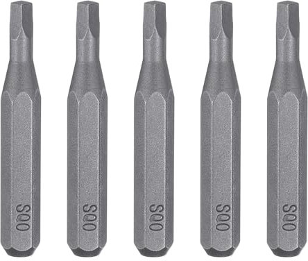 sourcing map 5pcs SQ0 Square Screwdriver Bit 5/32 Hex Shank 28mm Length S2 Steel Magnetic 4 Point Head Hex Screw Driver Bits for Electric Manual Screwdrivers Precision Repair