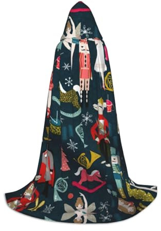 OKFSTY Women'S Nutcracker Ballet Xmas Dance Unisex Halloween Hooded Cape Cosplay Costume Christmas For Halloween Carnivals Cosplay Party