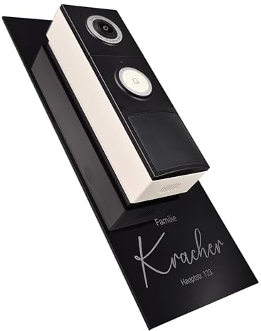 LazerlichtCraft | Klingelschild für Tapo D205, D235, D210 und D230S1 Video-Türklingel | Schwarz, Anthrazit oder Grau | Verschiedene Muster