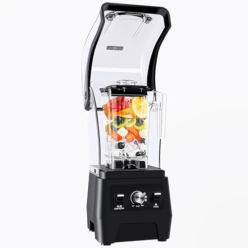 EASYROSE Blender Smoothie Maker 2L Food Blender with Sound Enclosure, 30000RPM Commercial Blenders for Kitchen, Milkshake, Cocktail & Fruit Juice, 10 Variable Speed, 1800W