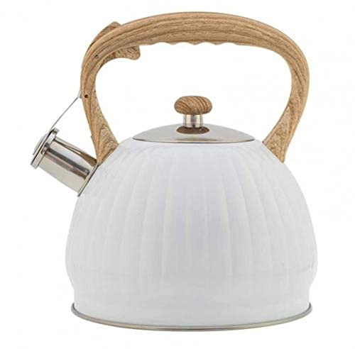 CHFYIJYHM Bouilloire, cuisinière à gaz Bouilloire Grande capacité Anti-poussière en Forme de Citrouille en Acier Inoxydable thé Lait cafetière for Cuisine cuisinière à Induction(Bianco)