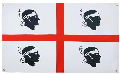 AZ FLAG Bandiera Sardegna 150 x 90 cm con 4 occhielli, bandiera Sarda per balcone o parete