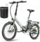 Fafrees E-Bike Klapprad 20 Zoll, Elektrofahrrad Ebike Herren 36V 16.75Ah Akku, E-Fahrrad Damen 250W, Pedelec 25km/h, Reichweite bis zu 130 km, F20 Light (Fahrradkorb, Grün)