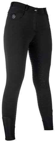 HKM Damen Comfort Style Silikon-Vollbesatz Heizreithose, Schwarz, 44