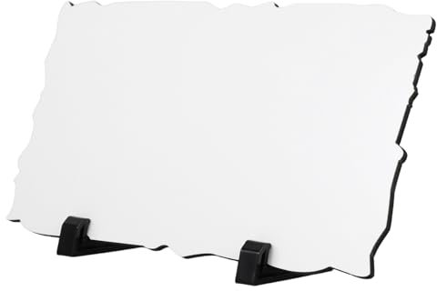 HOOTNEE Sublimations Bilderrahmen mit Unregelmäßigen Kanten Diy Fotorahmen für Wärmeübertragung Stabiler Stand für Fotoanzeigen Blanko für Kreative Gestaltung