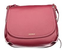 Coccinelle Leder Schultertasche Umhängetasche Rebekka Handbag Grained Leather Ribes beere