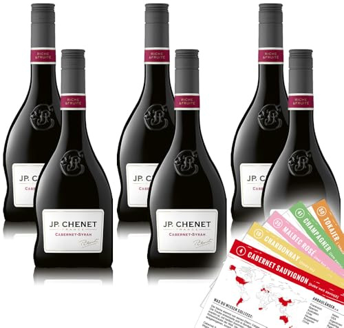 JP.Chenet Cabernet-Syrah IGP, trocken, sortenreines Weinpaket + VINOX Winecards (6x0,75l)