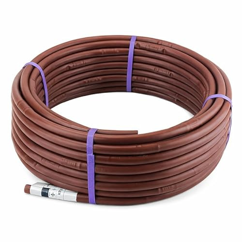 RIEGOPRO Tubería Autocompensante Marrón Brownflex 25 m Ø16 mm – Goteros Autocompensante Antisucción cada 33cm de 2.2 L/h – Apta para Enterrar