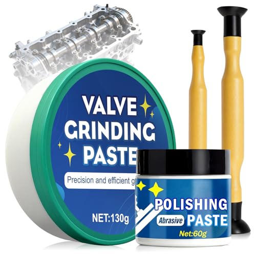 HONTAOK Valve Grinding Paste, Grinding Paste, Car Polish+valve Lapping Tool, Precision Grinding, Suitable for Repairing Motorcycles, Cars, Engines, Vehicles