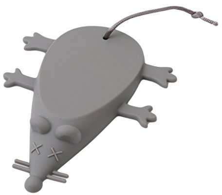 Lalang Silicone Safety Door Stopper Wedge Decorative Mouse Door Stops (grey)