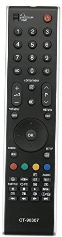 ALLIMITY CT-90307 Telecomando Sostituisci per Toshiba REGZA LED LCD TV 26AV505DG 32AV504DG 32AV505 32AV505D 32AV505DG 32AV555D 32AV555DB 32AV555DG 32AV565DG 32C3035D 32CV504 42RV555D 42WLT66A