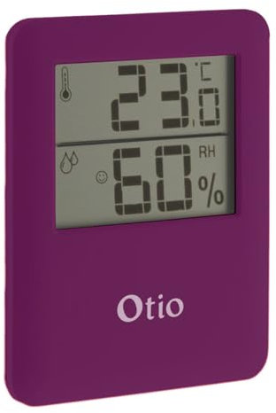 Thermomètre hygromètre magnétique violet - écran LCD - Otio