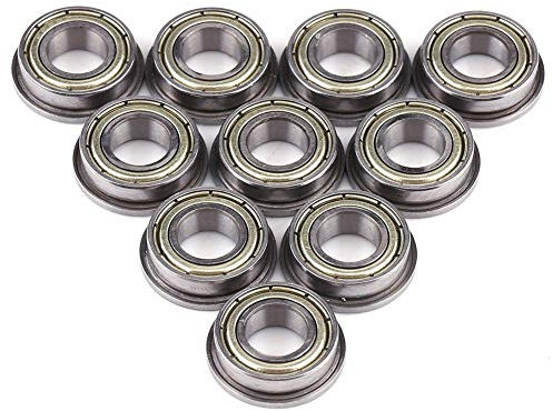 Akozon Kugellager,10pcs Flanschen Radialkugellager Miniaturlager Metall Stahl F688ZZ Metallstahl doppelte abgeschirmte Flansch Kugellager 8 16 5mm für mechanical equipment, electrical instruments