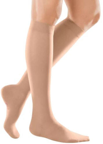 mediven elegance CCL2 AD Kompressionsstrümpfe kurz (34-38 cm) mit Trikotabschlussrand VI caramel
