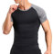 Herren Kompressionsunterwäsch Achselshirts T-Shirts Oben Fitnessstudio Sportbekleidung Polyester und Spandex Schwarz L