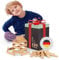 Laleni Holzbausteine Natur 220 Stück aus 100% unbehandelter Kiefer - Bausteine Holz - Holzklötze für Kinder - Holzklötzchen zum Spielen mit Box - Holzspielzeug - Bauklötze Holz - Holzstäbe zum Basteln