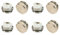 x4 Air Bleeder & Blank Cap Set Manual Radiator AIR Vent Bleed Plug Valve Kit 1/2 BSP