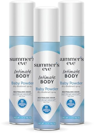 Summer's Eve Gentle Feminine Spray, Baby Powder, 2 Oz, 3 Pk
