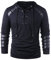 helymore Herren Kordelzug mit Kapuze, Steampunk, Gothic, Sweatshirt, Langarm, für Ritter, mittelalterlicher Pullover, Rüstung, Bandage Schwarz 3XL