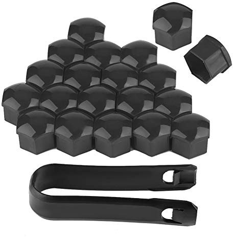 20pcs 19mm Auto Radmutter Kappen, Auto Hub Screw Cover Bolt Felgen Außenschutz(Grau)
