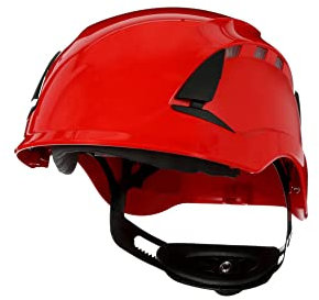 3M SecureFit Elmetto, X5505V-CE, rosso, ventilato, marchio CE