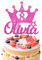 EDSG Personalised Birthday Cake Topper | Custom Crown Cake Decoration with Any Name Any Age 1 3 5 8 | Multicolour Glitter Cake Topper | Pink
