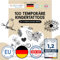 Papierdrachen 100 Tattoos zum Aufkleben - Hautfreundliche Tattoos Schwarz-weiß - stylische Designs - Für Junggesellenabschied, Mottoparty und Freizeit
